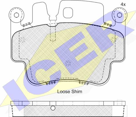 Icer 181627 - Bremžu uzliku kompl., Disku bremzes autospares.lv