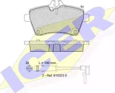 Icer 181678 - Bremžu uzliku kompl., Disku bremzes www.autospares.lv