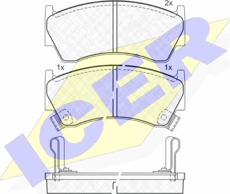 Icer 181094 - Brake Pad Set, disc brake www.autospares.lv