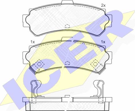 Icer 181095 - Bremžu uzliku kompl., Disku bremzes www.autospares.lv