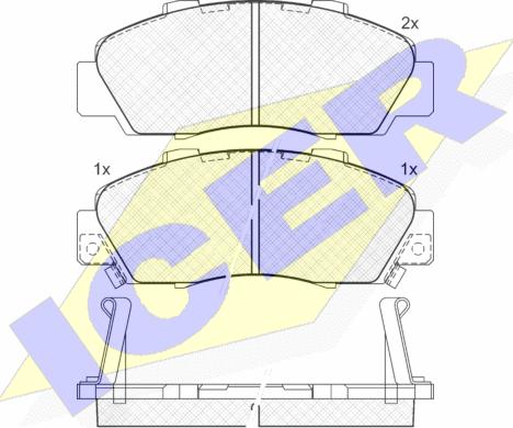 Icer 181019 - Тормозные колодки, дисковые, комплект www.autospares.lv