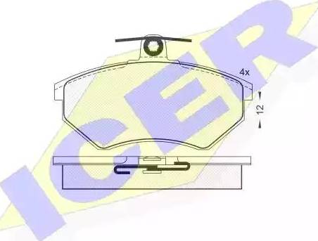 Icer 181011 - Brake Pad Set, disc brake www.autospares.lv