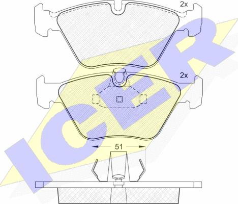 Icer 181140 - Bremžu uzliku kompl., Disku bremzes www.autospares.lv