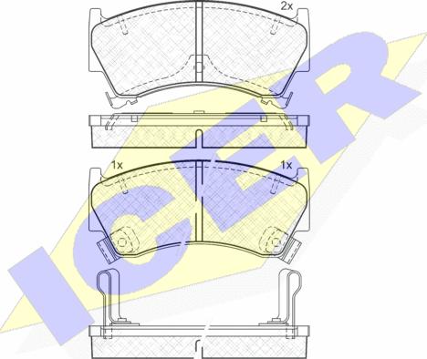 Icer 181153 - Brake Pad Set, disc brake www.autospares.lv