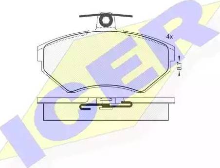 Icer 181157 - Тормозные колодки, дисковые, комплект www.autospares.lv