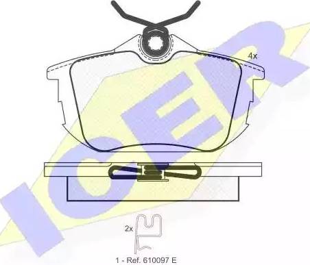 Icer 181165 - Brake Pad Set, disc brake www.autospares.lv