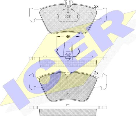 Icer 181115-396 - Bremžu uzliku kompl., Disku bremzes www.autospares.lv