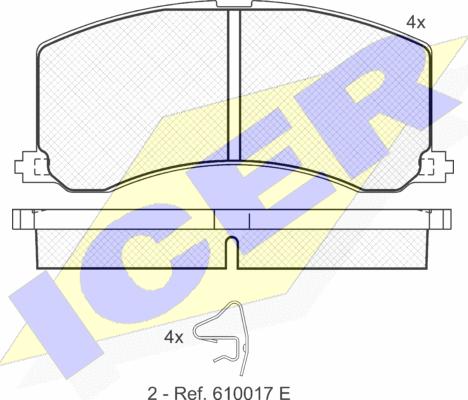 Icer 181116 - Тормозные колодки, дисковые, комплект www.autospares.lv