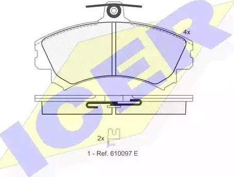 Icer 181118 - Brake Pad Set, disc brake www.autospares.lv