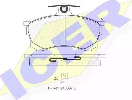 Icer 181117 - Bremžu uzliku kompl., Disku bremzes www.autospares.lv