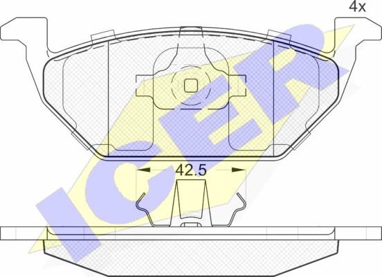 Icer 181184 - Тормозные колодки, дисковые, комплект www.autospares.lv