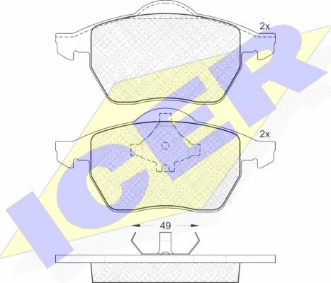 Icer 181139 - Brake Pad Set, disc brake www.autospares.lv