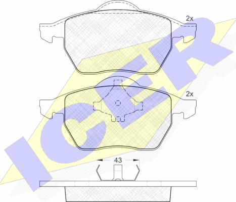 Icer 181131 - Bremžu uzliku kompl., Disku bremzes www.autospares.lv