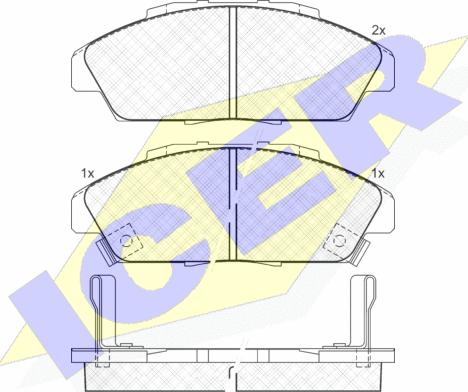 Icer 181133 - Тормозные колодки, дисковые, комплект www.autospares.lv