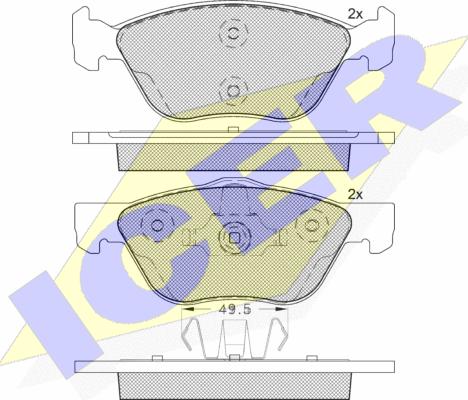 Icer 181125-203 - Brake Pad Set, disc brake www.autospares.lv