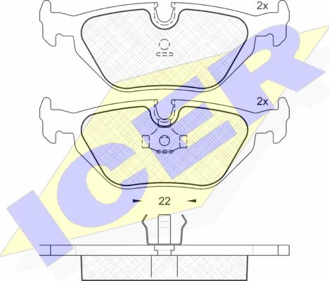 Icer 181174 - Brake Pad Set, disc brake www.autospares.lv