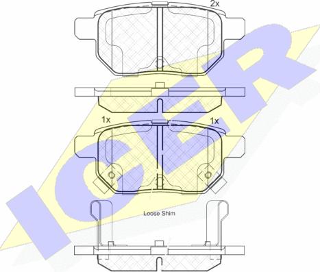 Icer 181899 - Тормозные колодки, дисковые, комплект www.autospares.lv