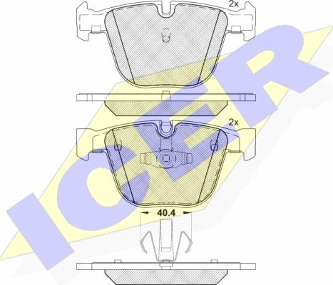 Icer 181896 - Bremžu uzliku kompl., Disku bremzes www.autospares.lv