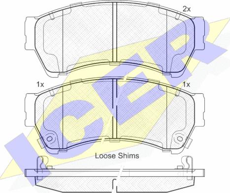 Icer 181868 - Bremžu uzliku kompl., Disku bremzes www.autospares.lv