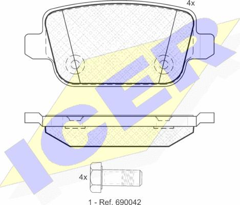 Icer 181801 - Bremžu uzliku kompl., Disku bremzes autospares.lv