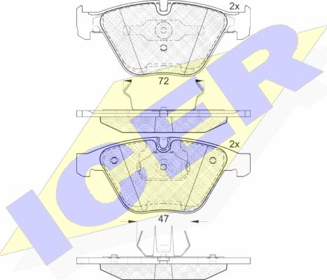 Icer 181814 - Bremžu uzliku kompl., Disku bremzes www.autospares.lv