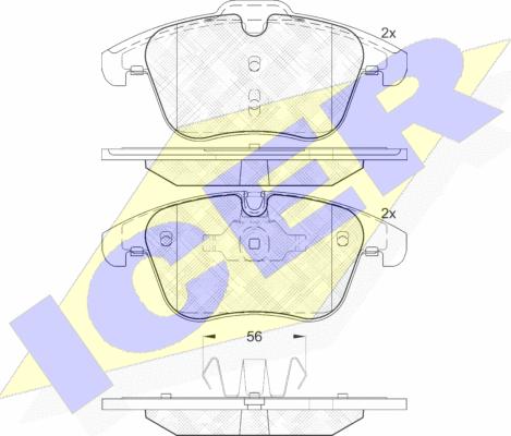 Icer 181885 - Тормозные колодки, дисковые, комплект www.autospares.lv