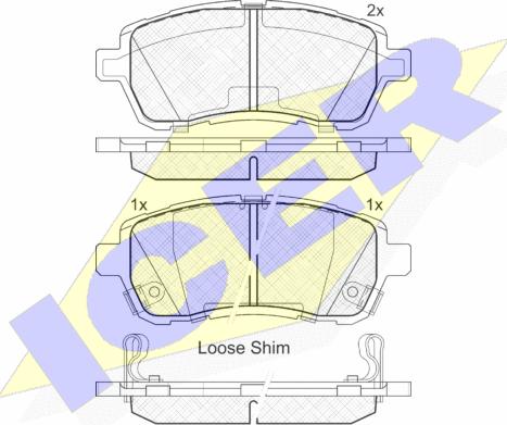 Icer 181881-200 - Bremžu uzliku kompl., Disku bremzes www.autospares.lv