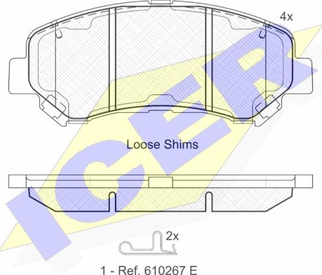 Icer 181834 - Bremžu uzliku kompl., Disku bremzes www.autospares.lv