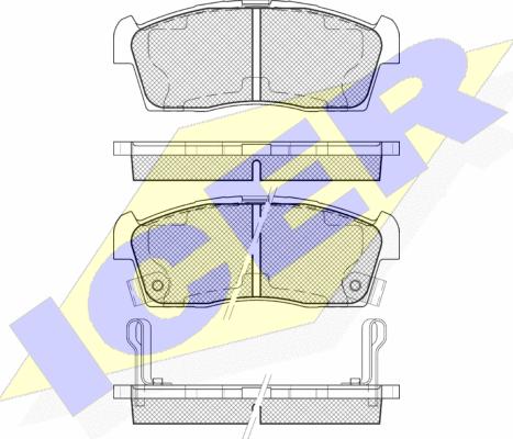 Icer 181833-203 - Bremžu uzliku kompl., Disku bremzes autospares.lv