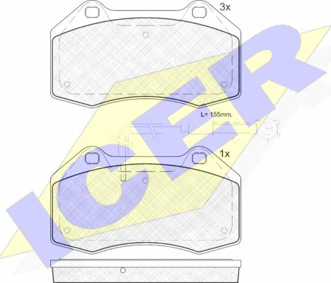 Icer 181879 - Bremžu uzliku kompl., Disku bremzes www.autospares.lv