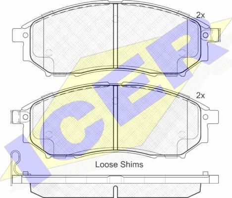 Icer 181876 - Bremžu uzliku kompl., Disku bremzes www.autospares.lv