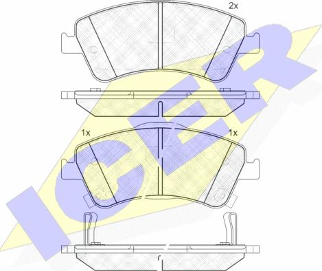 Icer 181871 - Bremžu uzliku kompl., Disku bremzes www.autospares.lv