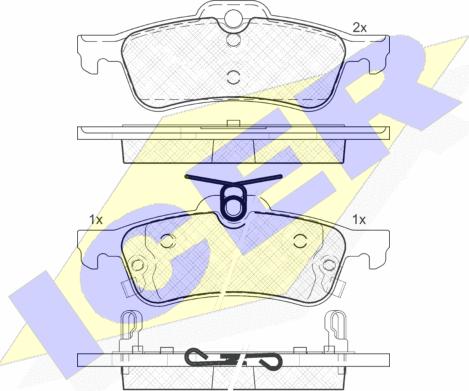 Icer 181878 - Brake Pad Set, disc brake www.autospares.lv