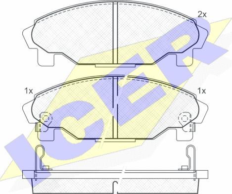 Icer 181340 - Bremžu uzliku kompl., Disku bremzes www.autospares.lv