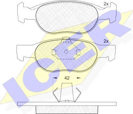 Icer 181348 - Тормозные колодки, дисковые, комплект www.autospares.lv