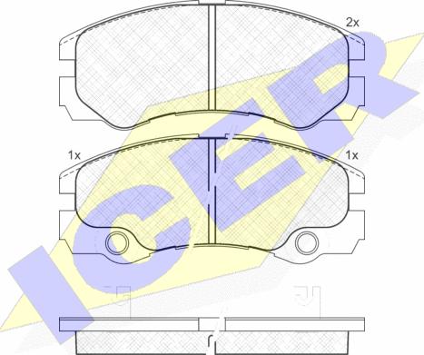 Icer 181354 - Bremžu uzliku kompl., Disku bremzes www.autospares.lv