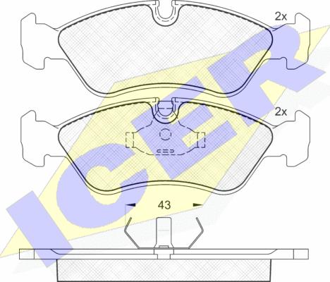 Icer 181366 - Bremžu uzliku kompl., Disku bremzes www.autospares.lv