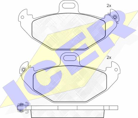 Icer 181314 - Bremžu uzliku kompl., Disku bremzes autospares.lv