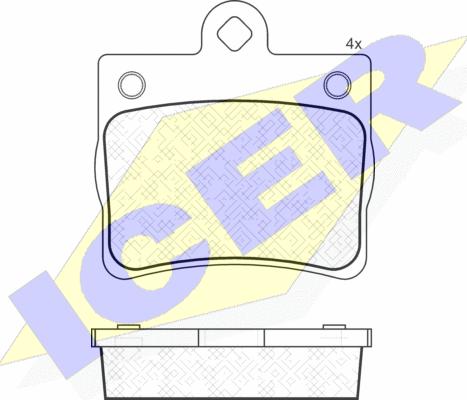 Icer 181310 - Тормозные колодки, дисковые, комплект www.autospares.lv