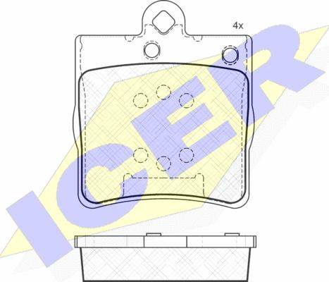 Icer 181311 - Bremžu uzliku kompl., Disku bremzes www.autospares.lv