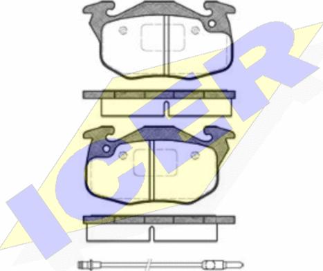 Icer 181313 - Bremžu uzliku kompl., Disku bremzes www.autospares.lv