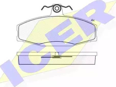 Icer 181317 - Brake Pad Set, disc brake www.autospares.lv