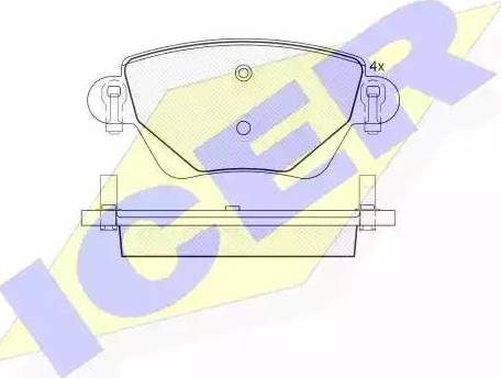 Icer 181381 - Brake Pad Set, disc brake www.autospares.lv