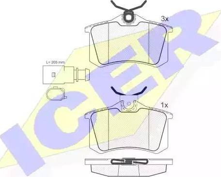 Icer 181387 - Тормозные колодки, дисковые, комплект www.autospares.lv