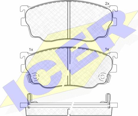 Icer 181334 - Bremžu uzliku kompl., Disku bremzes www.autospares.lv