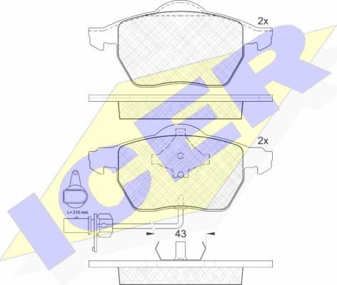 Icer 181331-203 - Bremžu uzliku kompl., Disku bremzes autospares.lv