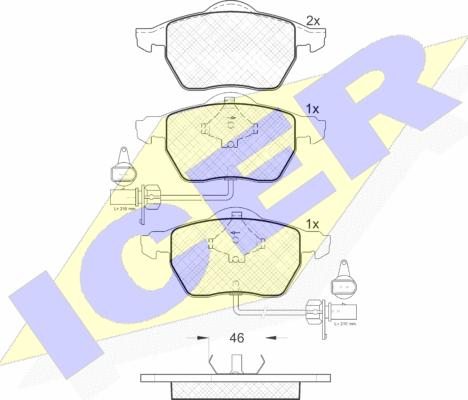 Icer 181331 - Brake Pad Set, disc brake www.autospares.lv