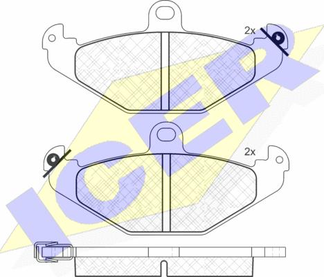 Icer 181379 - Bremžu uzliku kompl., Disku bremzes autospares.lv