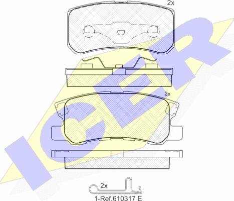 Icer 181375 - Brake Pad Set, disc brake www.autospares.lv