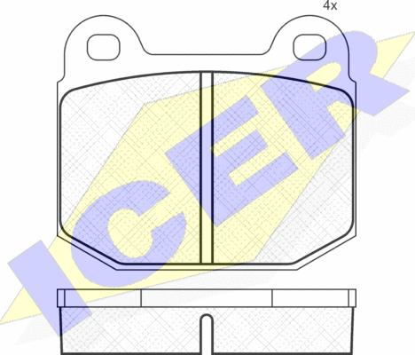 Icer 181371 - Brake Pad Set, disc brake www.autospares.lv